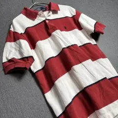POLO by Ralph Lauren ポロシャツ メンズ S赤×白ストライプ