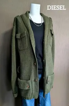 《良品》DIESEL ディーゼル カーディガン ジャケット 長袖ニット