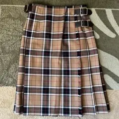 美品　O'NEIL OF DUBLIN ウールタータンチェックプリーツスカート
