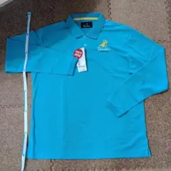 Paradiso 長袖ポロシャツ L 青 日本製