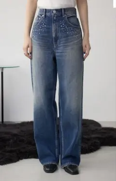 AZUL BY MOUSSY スタッズワイドデニム
