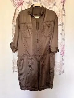 ブラウン 長袖 オールインワン　ZARA