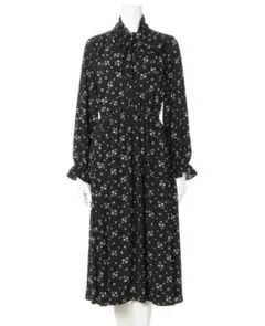 INGNI 花柄ボウタイワンピース