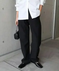 evernavy エバーネイビー 裏起毛 ポンチ カーブ パンツ