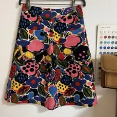 【コーデュロイ】ローラアシュレイ　ELEY KISHIMOTO　花　膝丈スカート