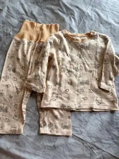 こぐまちゃん　90cm ベビー　パジャマ　上下セット　腹巻付き　長袖