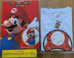 スーパーマリオ　ビッグアクション　マリオ とキノコのTシャツ M 新品　セット