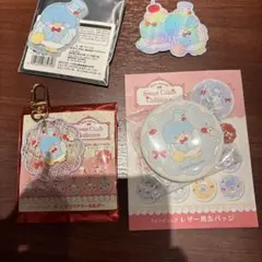 サンリオ タキシードサム スイートケーキズ ステッカー キーホルダー 缶バッジ