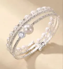 レディース ビジュー パール ブレスレット