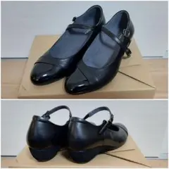 ペダラ アシックスウォーキング ストラップ付 ウェッジヒールパンプス 22.0