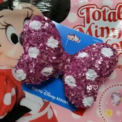 ディズニー　ミニー　ヘアゴム　スパンコール　ピンク　リボン　ミニーの日　新品①
