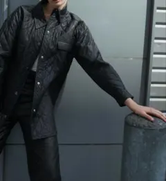 ZARA　フェイクレザーシャツジャケット