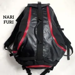 日本製 初期ナリフリ 防水ナイロン デイパック リュック 黒×赤 止水 