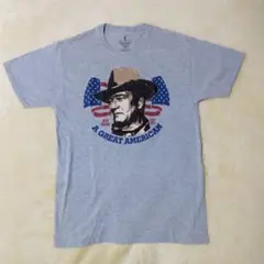 西部劇 ジョン・ウェイン Tシャツ グレーM
