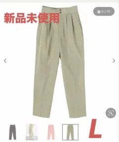 新品★chocol raffine robe ツータックパンツ カーキ Lサイズのサムネイル