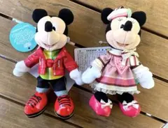 ディズニー　パルパルーザ　ミニー　ミッキー　ぬいぐるみバッジ