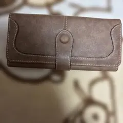 ブラウン 合成皮革 長財布