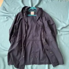 ichi ダークブルー フード付きジャケット