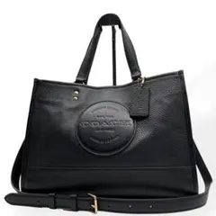 極美品 COACH デンプシー 2way ショルダーバッグ　トートバッグ 黒