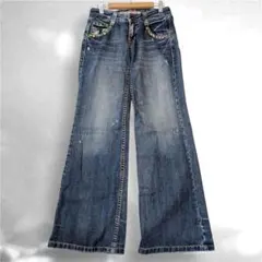 DRIVE JEANS フレアデニム 刺繍 ビーズ Y2K レア ヴィンテージ