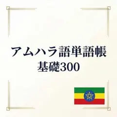 アムハラ語単語帳 基礎300｜A4プリント教材｜初級者向け　エチオピア