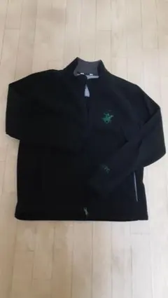 ブラックフリースジップアップジャケット