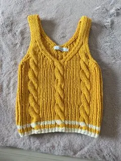 MOUSSY ニットベスト　イエロー