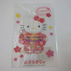 サンリオ 着物キティちゃん ジャンボクリアステッカー 当時物　平成レトロ　レア