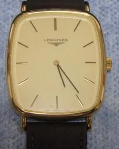 LONGINES メンズ 手巻き腕時計 ゴールドカラー スクエアケースのサムネイル