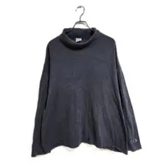 Champion カットソー 3L グレー モックネック 長袖 インナー 柔らか