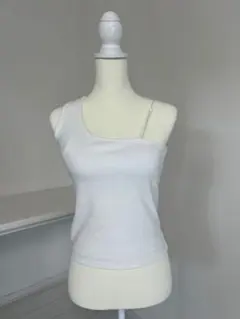 ワンショルダー タンクトップ ホワイトのサムネイル