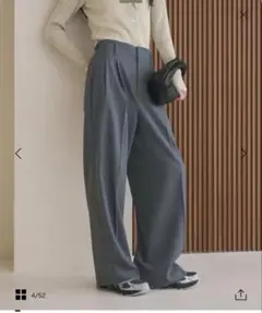 ビューティーアンドユース♡ハイウエスト グレー ワイドパンツ