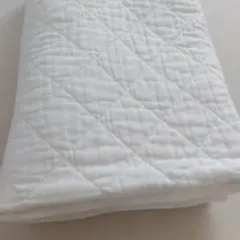 パシーマ キルトケット　 白　格子柄