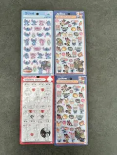 そ*ら様 ボンボンドロップシール　ディズニー　4種