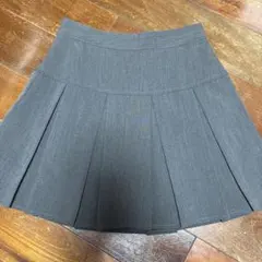 グレー ミニプリーツスカート