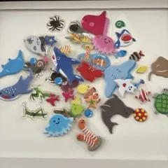 おすそ分け　生き物シール　海洋生物と昆虫の立体シールセット