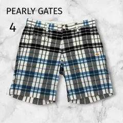 初日割】PEARLY GATESパーリーゲイツ ハーフパンツ4チェック ゴルフ
