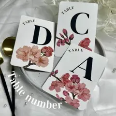 【テーブルナンバー】　結婚披露宴　オシャレ　人気アイテム　桜　春