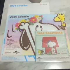 2026 スヌーピーカレンダー　壁掛け　卓上セットで