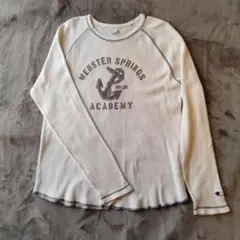 Championワッフル（サーマル）素材の長袖カットソーXL