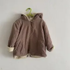 コーデュロイ フード付きボアコート