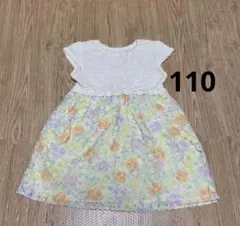 【コンビミニ】110サイズ ドッキングワンピース／花柄×フリルで上品可愛い♡のサムネイル