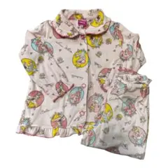 【即日発送】ディズニープリンセス　パジャマ上下セット　100 ピンク　フリル