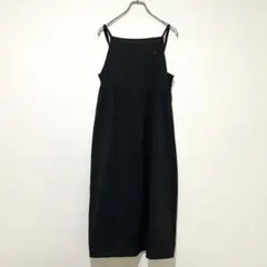 n1346【ポロ】マタニティワンピース キャミソール M ブラック ワンポイントのサムネイル