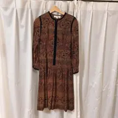 【古着】ペイズリー柄ワンピース (サイズ9)