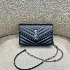 YSL ブラック ショルダーバッグ キルティング~~~