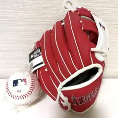 新品　子供 キッズ グローブ 9.5インチ MLB エンゼルス レッドボール付きのサムネイル