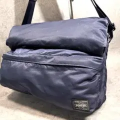 PORTER フラッシュ ショルダーバッグ ブルー 縦20×横14×マチ4cm - メルカリ