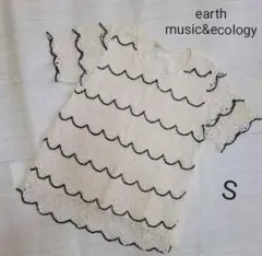 ♥️美品♥️【earth music &ecology 】S レース 異素材のサムネイル