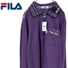 【フィラ】　未使用　長袖ポロシャツ　ゴルフウェア　ハーフジップ　Mサイズ　@